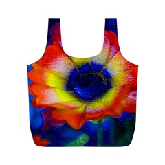 Tie Dye Flower Full Print Recycle Bags (m)  by MichaelMoriartyPhotography