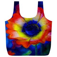 Tie Dye Flower Full Print Recycle Bags (l)  by MichaelMoriartyPhotography