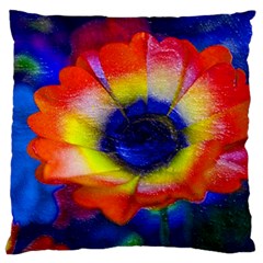 Tie Dye Flower Standard Flano Cushion Case (one Side) by MichaelMoriartyPhotography