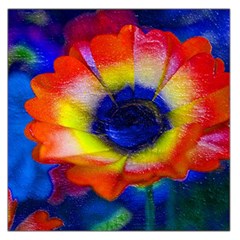 Tie Dye Flower Large Satin Scarf (square) by MichaelMoriartyPhotography