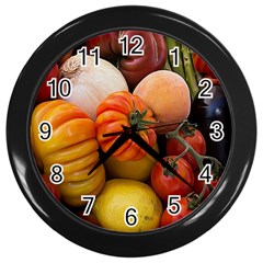 Heirloom Tomatoes Wall Clocks (black) by MichaelMoriartyPhotography