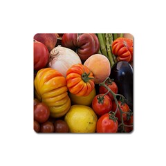 Heirloom Tomatoes Square Magnet by MichaelMoriartyPhotography