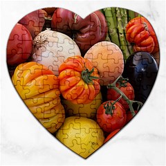 Heirloom Tomatoes Jigsaw Puzzle (heart) by MichaelMoriartyPhotography