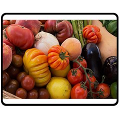 Heirloom Tomatoes Double Sided Fleece Blanket (medium)  by MichaelMoriartyPhotography