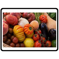 Heirloom Tomatoes Double Sided Fleece Blanket (large)  by MichaelMoriartyPhotography