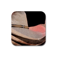 Straw Hats Rubber Square Coaster (4 Pack)  by MichaelMoriartyPhotography