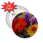 Colorful Flowers 2.25  Buttons (100 pack)  Front