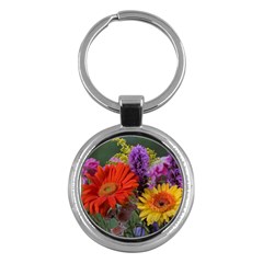 Colorful Flowers Key Chains (round) 