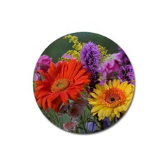 Colorful Flowers Magnet 3  (round) by MichaelMoriartyPhotography