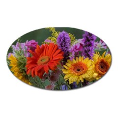 Colorful Flowers Oval Magnet by MichaelMoriartyPhotography