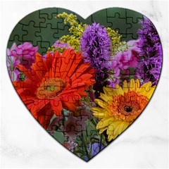 Colorful Flowers Jigsaw Puzzle (heart) by MichaelMoriartyPhotography