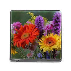 Colorful Flowers Memory Card Reader (square) by MichaelMoriartyPhotography