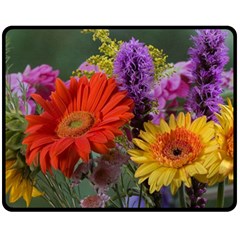 Colorful Flowers Fleece Blanket (medium) 