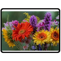 Colorful Flowers Double Sided Fleece Blanket (large)  by MichaelMoriartyPhotography