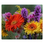 Colorful Flowers Double Sided Flano Blanket (Small)  50 x40  Blanket Front