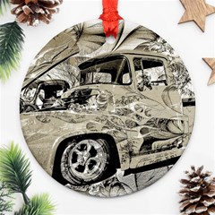 Old Ford Pick Up Truck  Ornament (round)  by MichaelMoriartyPhotography