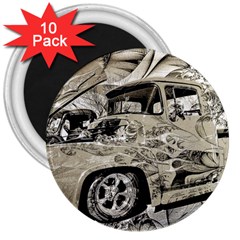 Old Ford Pick Up Truck  3  Magnets (10 Pack)  by MichaelMoriartyPhotography