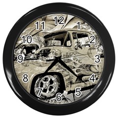 Old Ford Pick Up Truck  Wall Clocks (black) by MichaelMoriartyPhotography