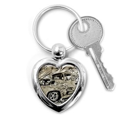 Old Ford Pick Up Truck  Key Chains (heart)  by MichaelMoriartyPhotography