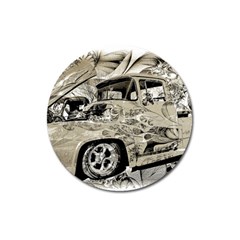 Old Ford Pick Up Truck  Magnet 3  (round) by MichaelMoriartyPhotography