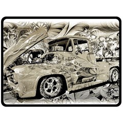 Old Ford Pick Up Truck  Fleece Blanket (large)  by MichaelMoriartyPhotography