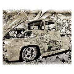 Old Ford Pick Up Truck  Double Sided Flano Blanket (small)  by MichaelMoriartyPhotography