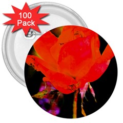 Red Beauty 3  Buttons (100 pack) 