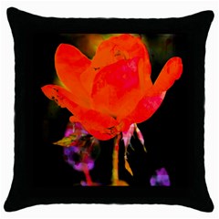 Red Beauty Throw Pillow Case (Black)