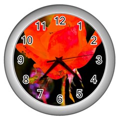 Red Beauty Wall Clocks (Silver) 