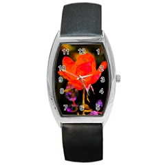 Red Beauty Barrel Style Metal Watch