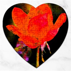 Red Beauty Jigsaw Puzzle (heart) by MichaelMoriartyPhotography