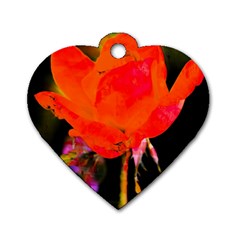 Red Beauty Dog Tag Heart (One Side)