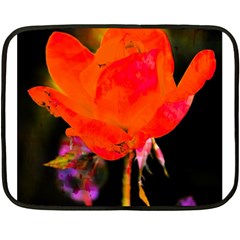 Red Beauty Double Sided Fleece Blanket (mini)  by MichaelMoriartyPhotography