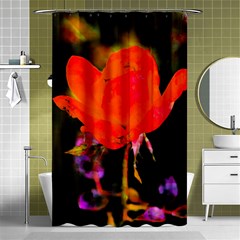 Red Beauty Shower Curtain 48  X 72  (small)  by MichaelMoriartyPhotography