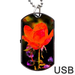 Red Beauty Dog Tag USB Flash (Two Sides) 