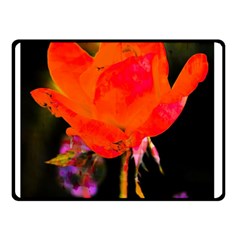 Red Beauty Double Sided Fleece Blanket (small)  by MichaelMoriartyPhotography