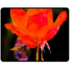 Red Beauty Double Sided Fleece Blanket (medium)  by MichaelMoriartyPhotography