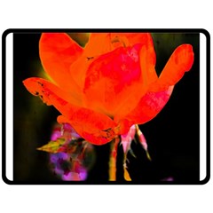 Red Beauty Double Sided Fleece Blanket (large)  by MichaelMoriartyPhotography