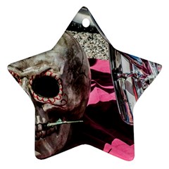 Skull And Bike Ornament (star) 