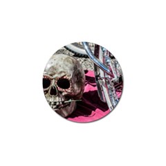 Skull And Bike Golf Ball Marker (4 Pack) by MichaelMoriartyPhotography