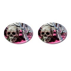 Skull And Bike Cufflinks (oval) by MichaelMoriartyPhotography