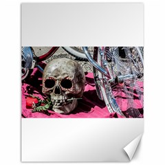 Skull And Bike Canvas 12  X 16   by MichaelMoriartyPhotography