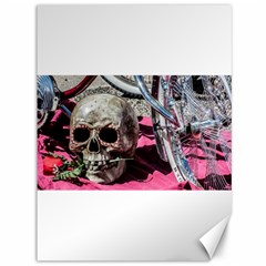 Skull And Bike Canvas 36  X 48   by MichaelMoriartyPhotography