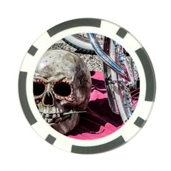 Skull And Bike Poker Chip Card Guards by MichaelMoriartyPhotography