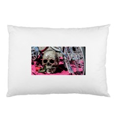 Skull And Bike Pillow Case