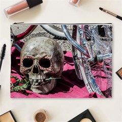 Skull And Bike Cosmetic Bag (xl) by MichaelMoriartyPhotography