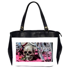 Skull And Bike Office Handbags (2 Sides)  by MichaelMoriartyPhotography