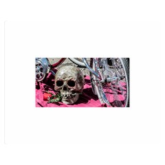 Skull And Bike Double Sided Flano Blanket (medium) 