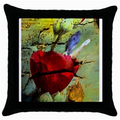 Rusty Globe Mallow Flower Throw Pillow Case (black) by MichaelMoriartyPhotography