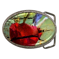 Rusty Globe Mallow Flower Belt Buckles